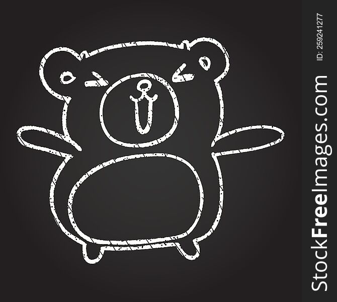 Bear Chalk Drawing