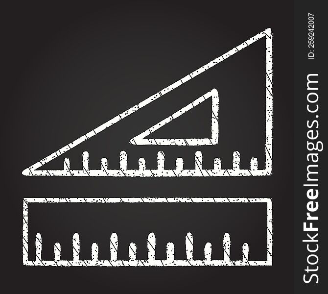 Maths Equipment Chalk Drawing