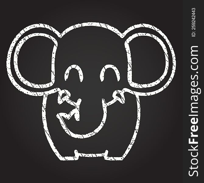 Elephant Chalk Drawing