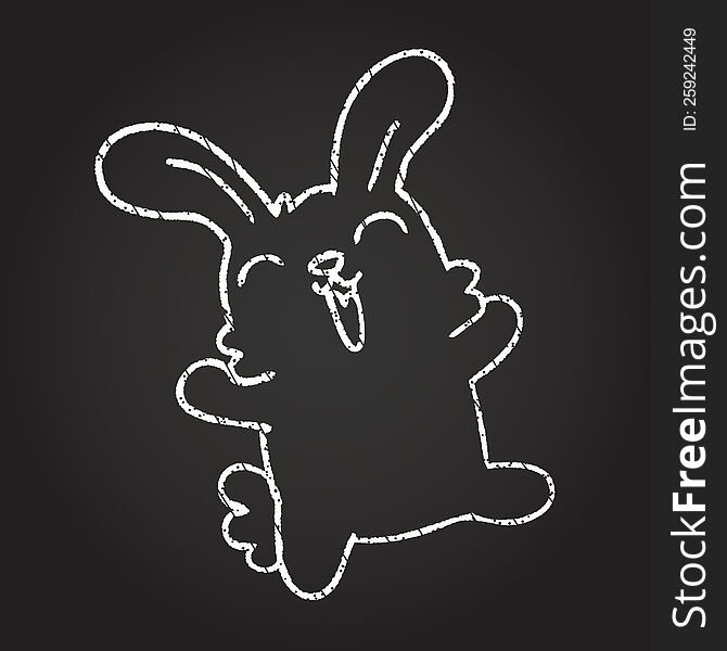 Rabbit Chalk Drawing