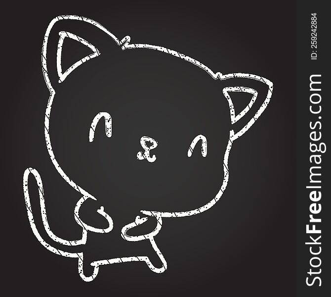 Cat Chalk Drawing