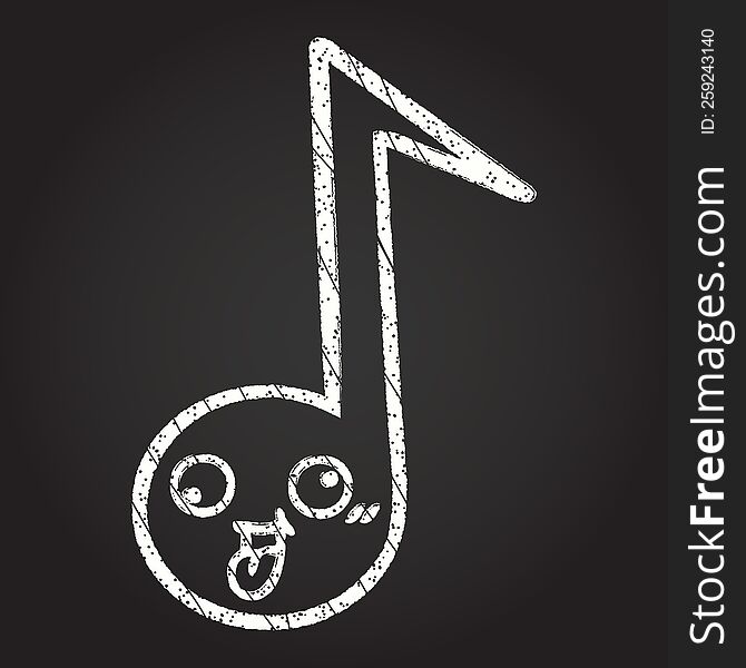 Music Note Chalk Drawing