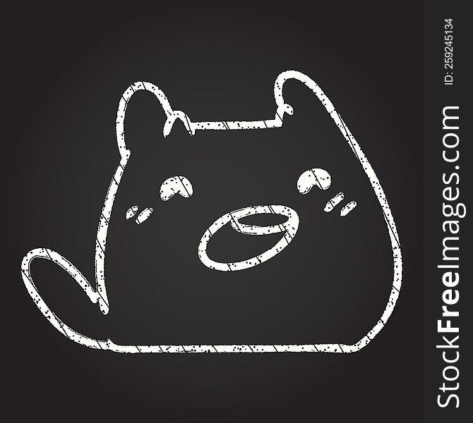 Cat Chalk Drawing