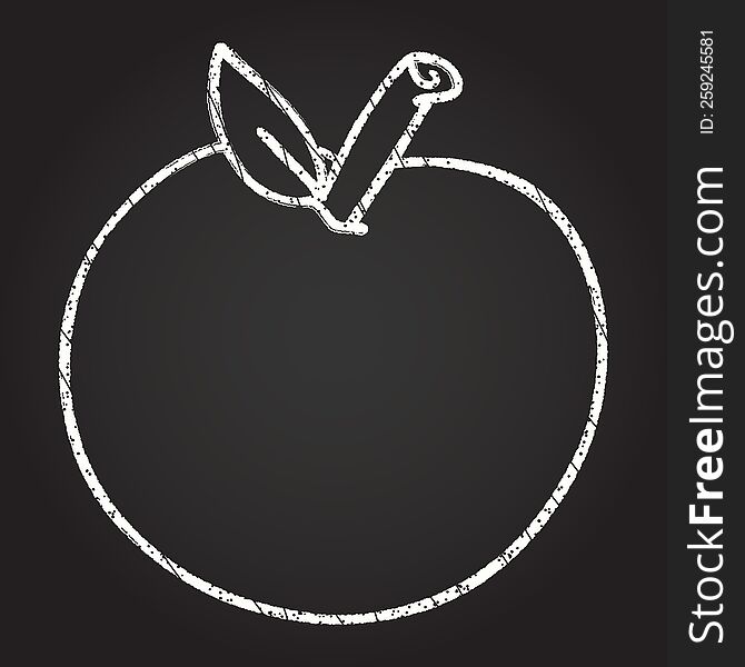 Apple Chalk Drawing