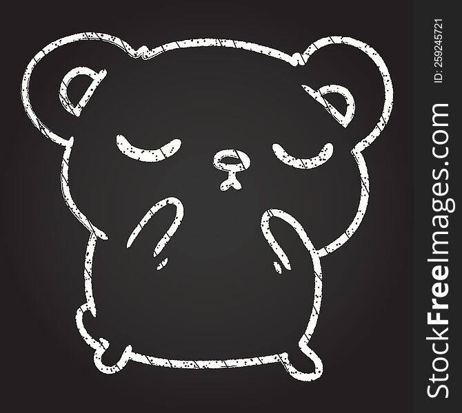 Cute Bear Chalk Drawing