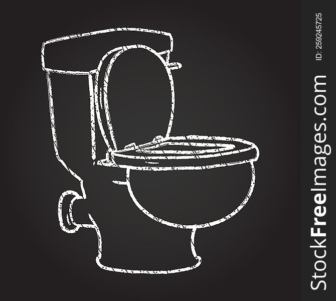 Toilet Chalk Drawing