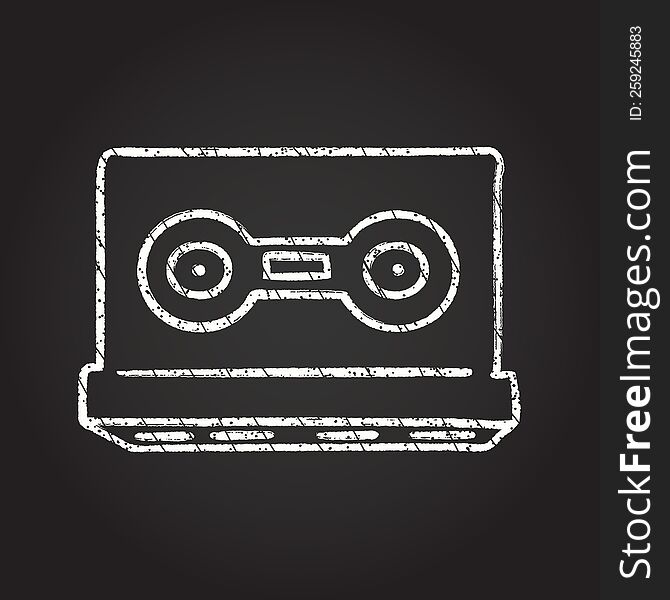 Cassette Tape Chalk Drawing