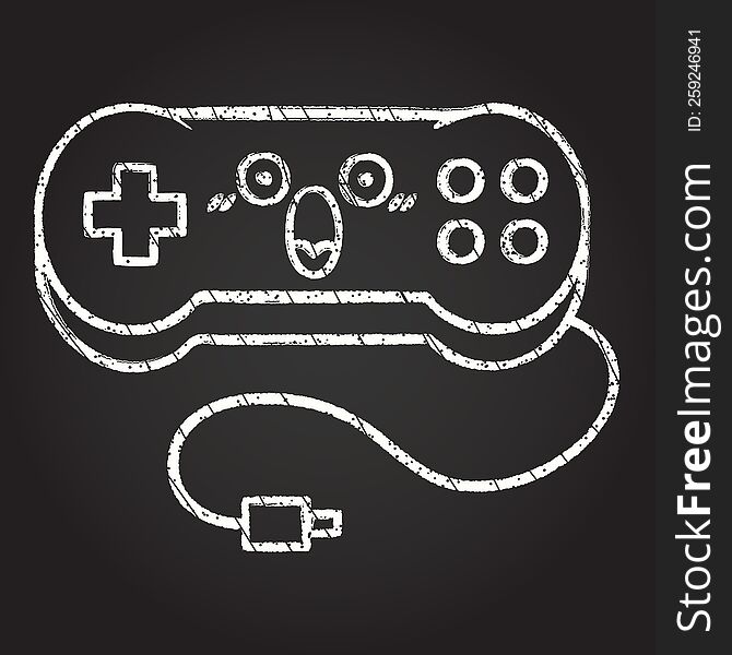 Console Controller Chalk Drawing