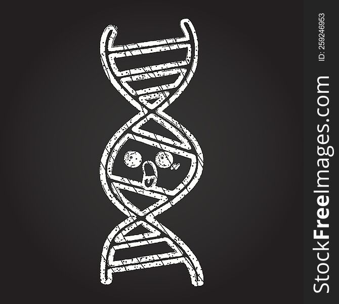 DNA Chalk Drawing