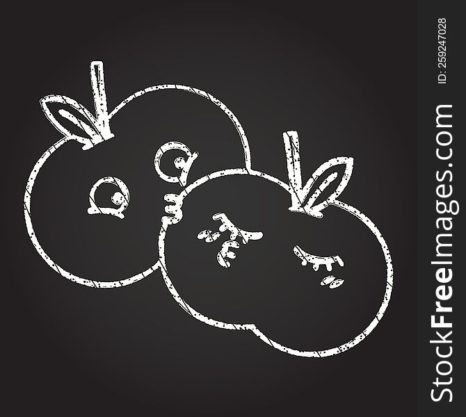 Fruit Chalk Drawing