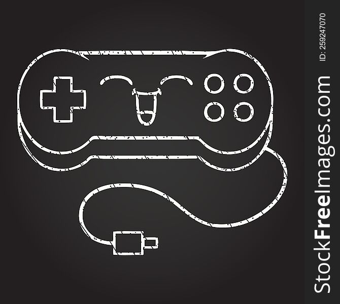 Game Controller Chalk Drawing