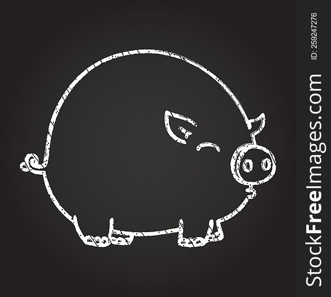 Fat Pig Chalk Drawing