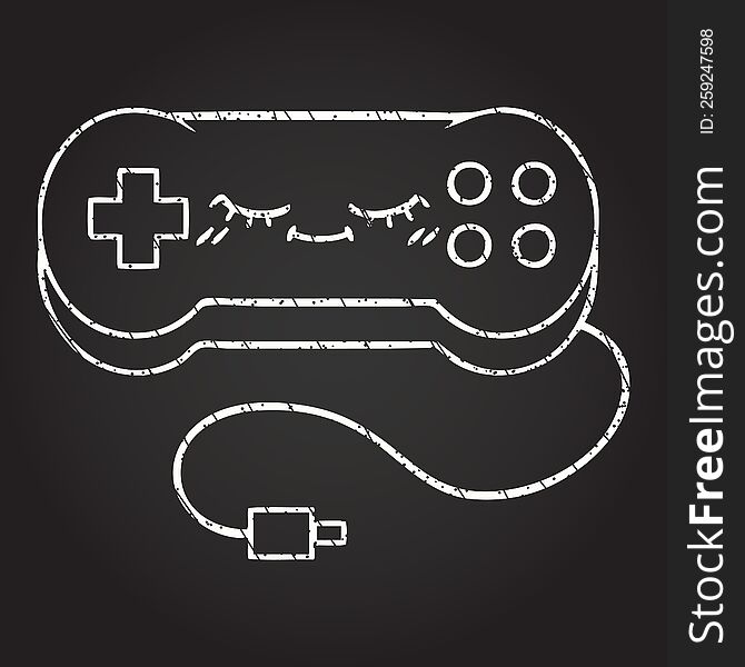 Game Controller Chalk Drawing