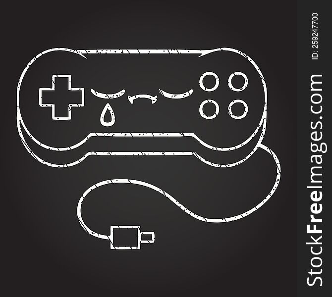 Game Controller Chalk Drawing