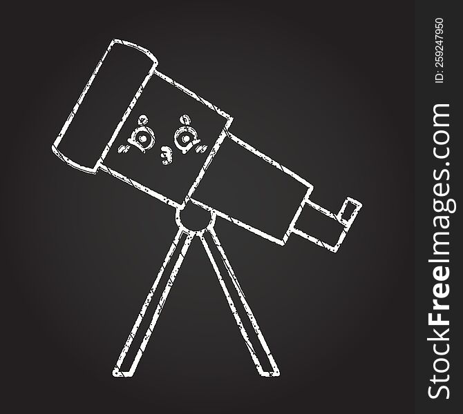 Telescope Chalk Drawing