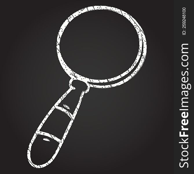 Magnifying Glass Chalk Drawing