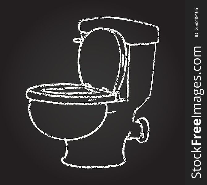 Toilet Chalk Drawing