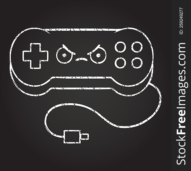 Game Controller Chalk Drawing