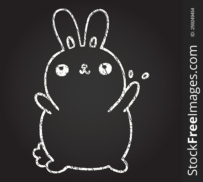 Rabbit Chalk Drawing