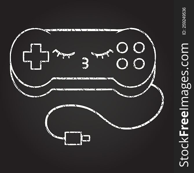 Console Controller Chalk Drawing