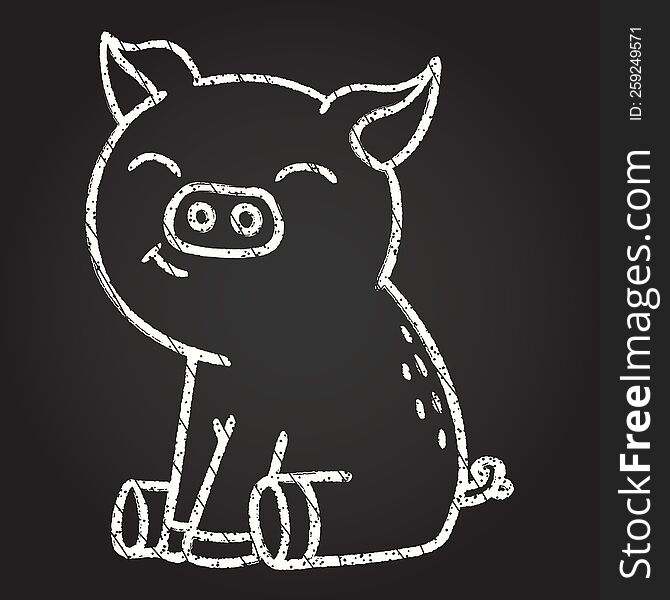Pig Chalk Drawing