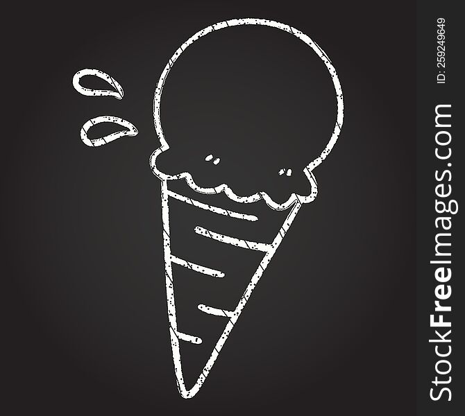 Ice Cream Chalk Drawing