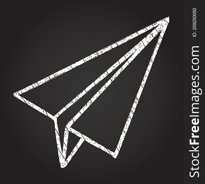 Paper Airplane Chalk Drawing