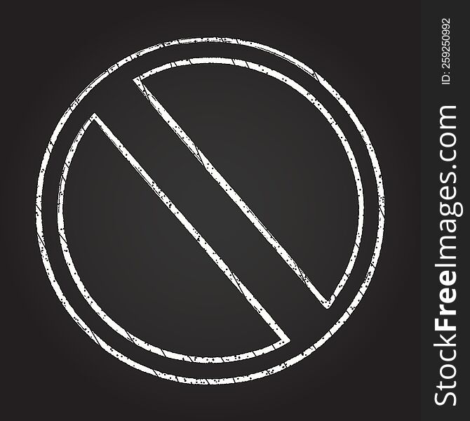 Ban Symbol Chalk Drawing