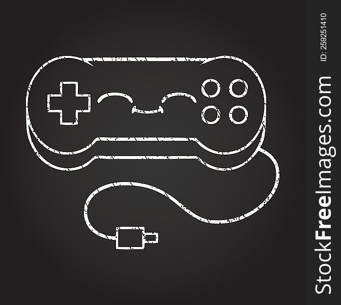 Game Controller Chalk Drawing