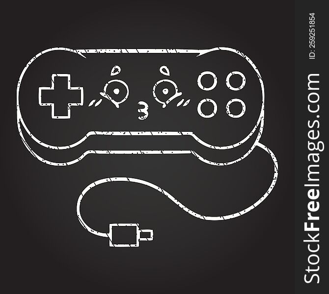 Console Controller Chalk Drawing