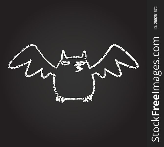 Bat Chalk Drawing