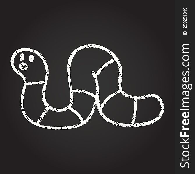 Snake Chalk Drawing