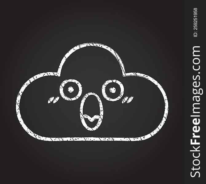 Shocked Cloud Chalk Drawing