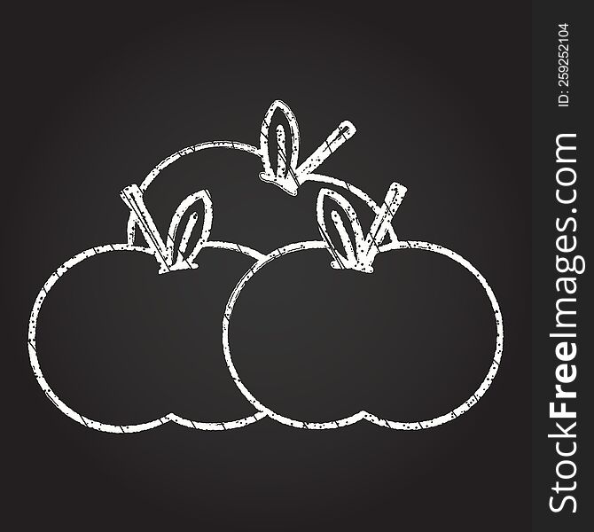 Apples Chalk Drawing