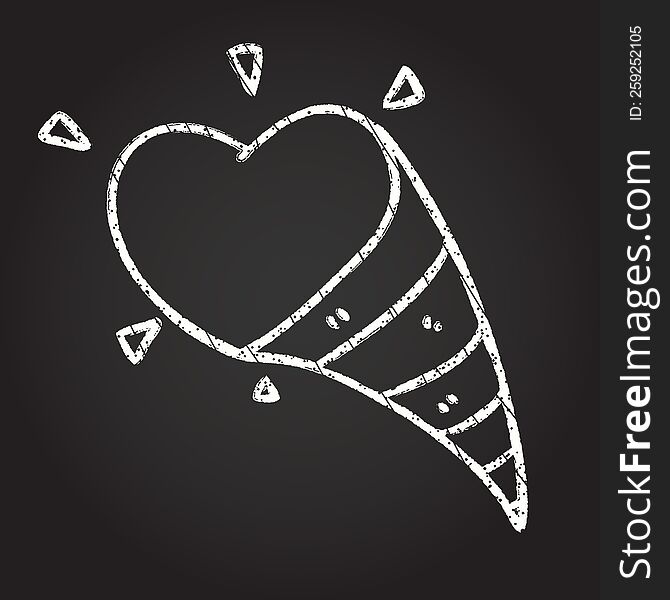 Heart Symbol Chalk Drawing