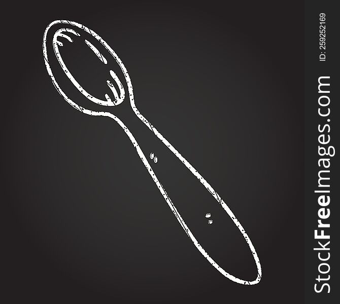 Spoon Chalk Drawing