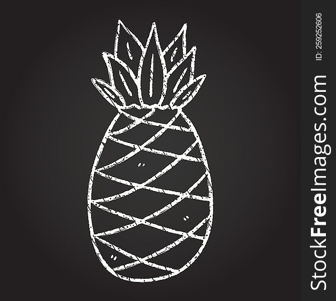 Pineapple Chalk Drawing