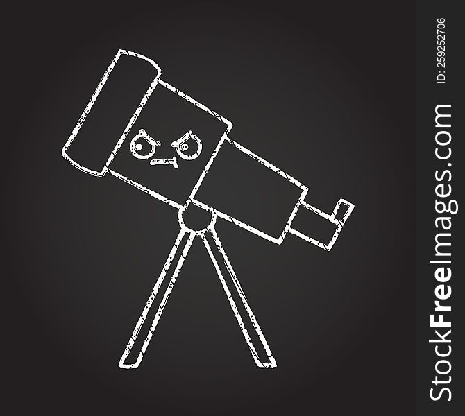 Telescope Chalk Drawing