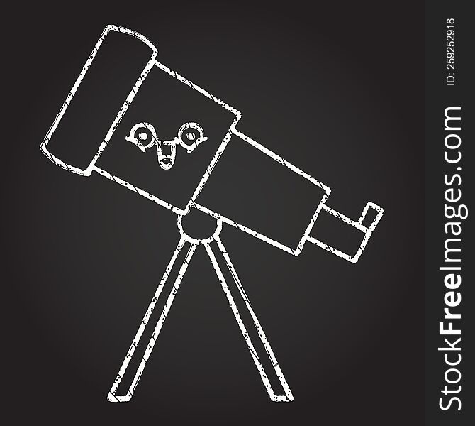 Telescope Chalk Drawing