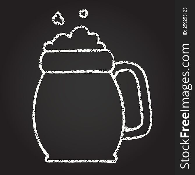 Mug Of Beer Chalk Drawing