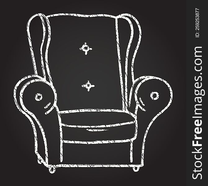 Comfy Armchair Chalk Drawing