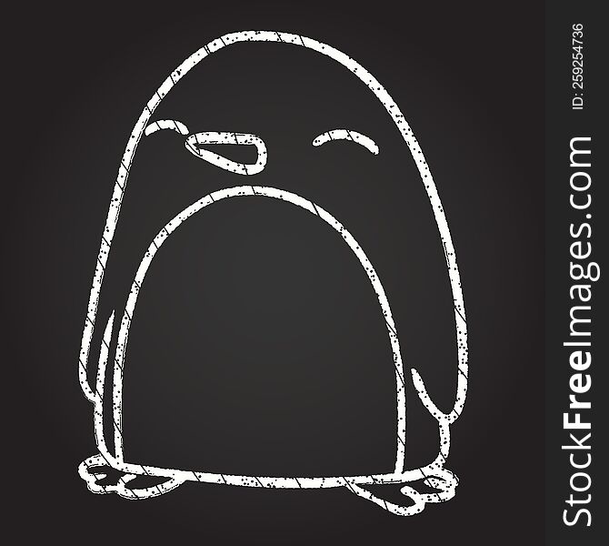 penguin Chalk Drawing
