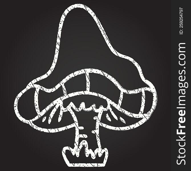 Mushroom Chalk Drawing