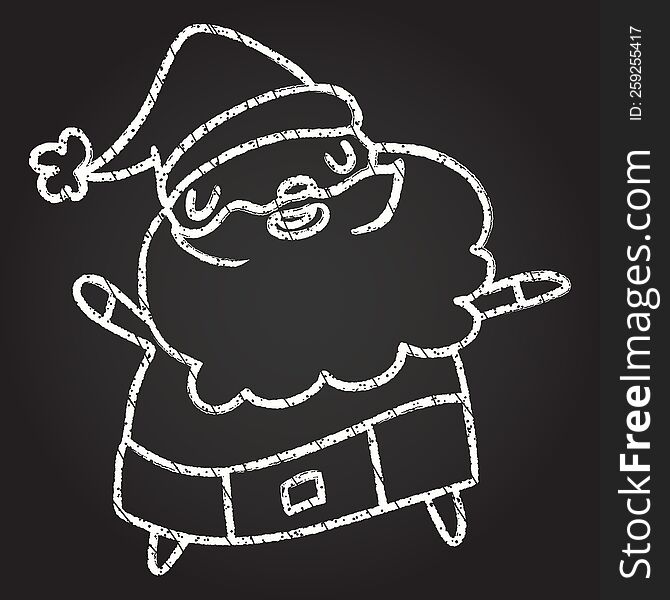 Santa Claus Chalk Drawing