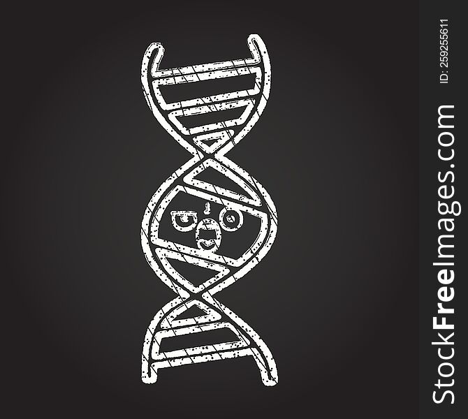 Angry DNA Chalk Drawing