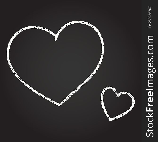 Love Hearts Chalk Drawing