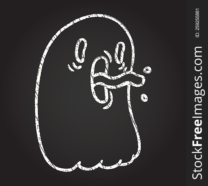Ghost Chalk Drawing