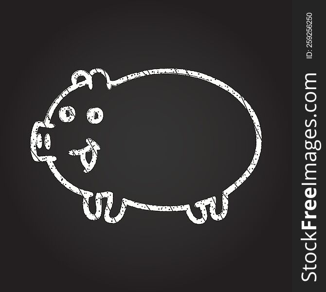 Pig Chalk Drawing