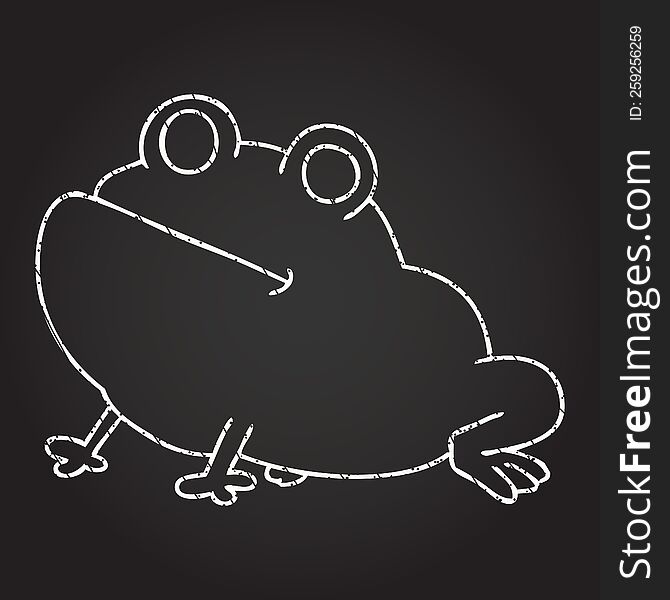 Big Frog Chalk Drawing
