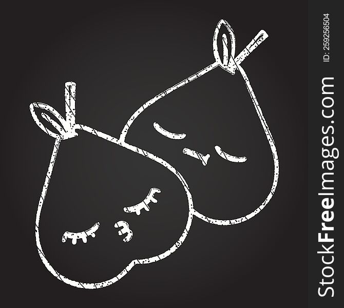 Pears Chalk Drawing